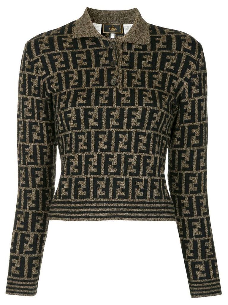 Fendi Pre-Owned Zucca pattern jumper - Black