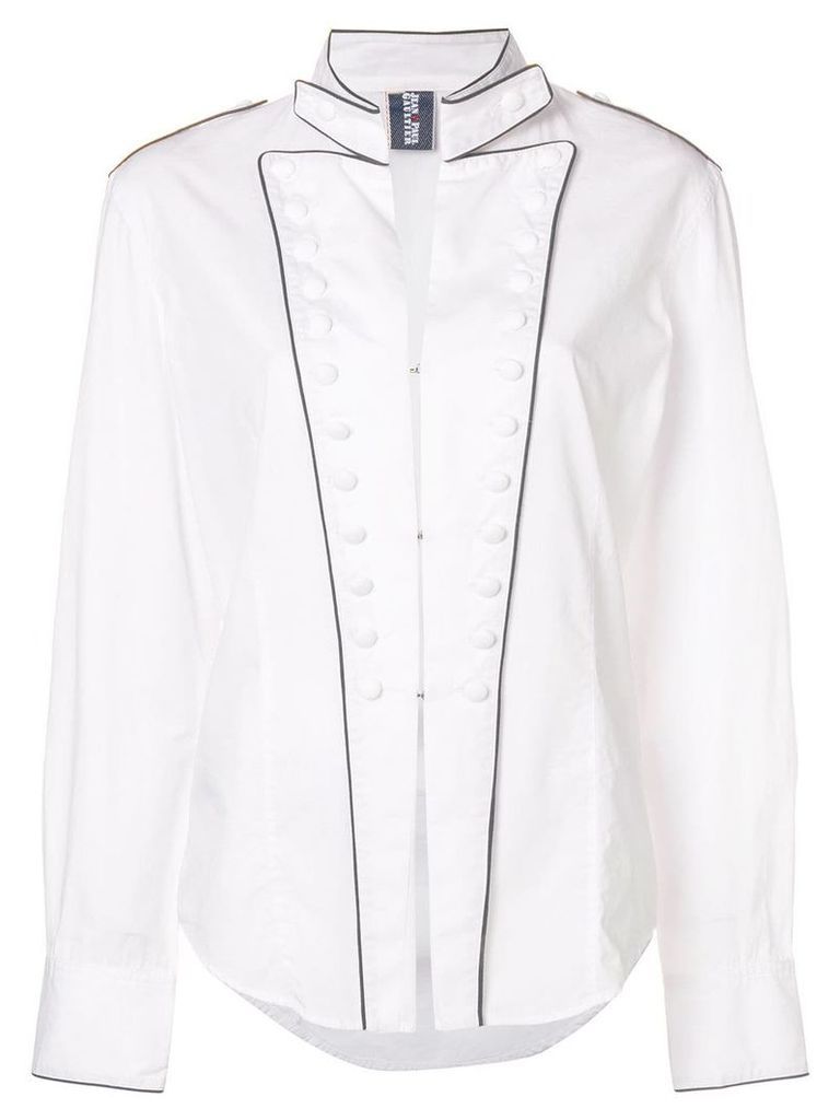 Jean Paul Gaultier Pre-Owned military inspired shirt - White