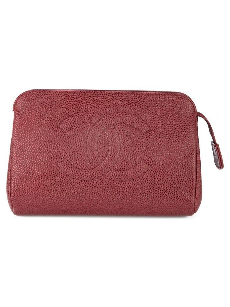 Chanel Pre-Owned 2000-2002 CC cosmetic pouch - Red