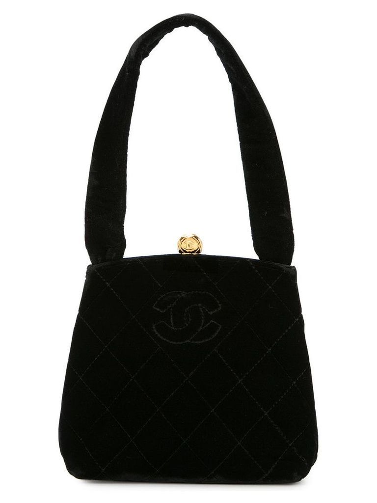 Chanel Pre-Owned Chanel quilted CC hand bag - Black