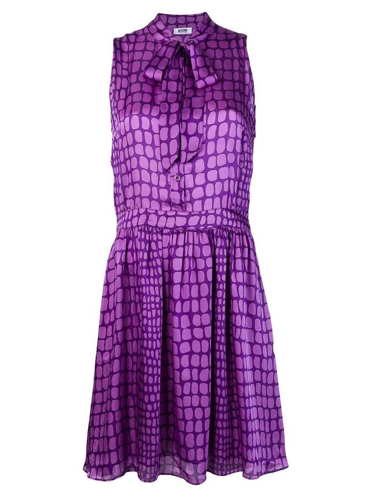 Moschino Pre-Owned geometric pattern buttoned dress - PURPLE