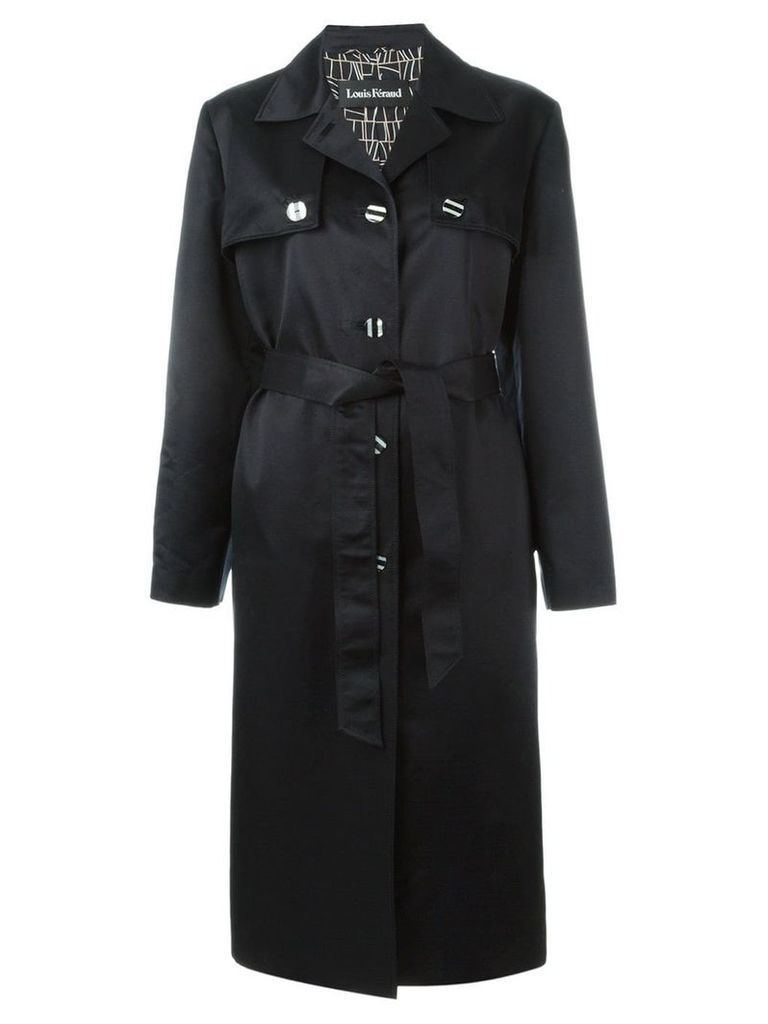 Louis Feraud Pre-Owned long trench coat - Black