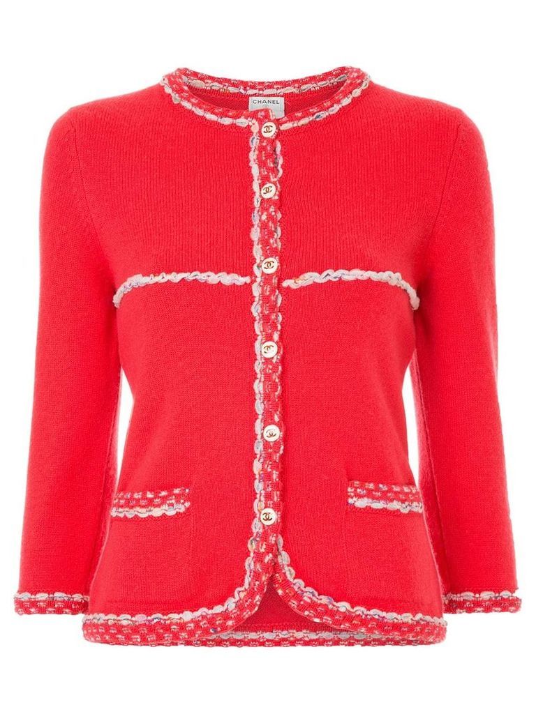 Chanel Pre-Owned embroidered detailing fitted jacket