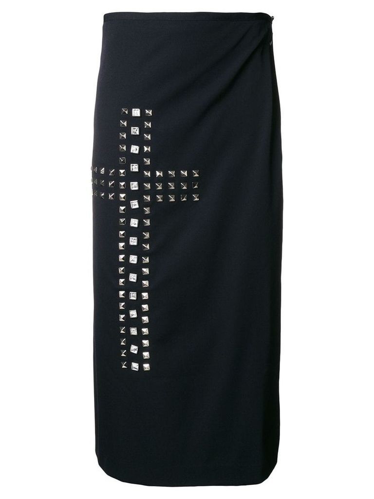 Comme Des Garçons Pre-Owned studded cross wrap skirt - Black