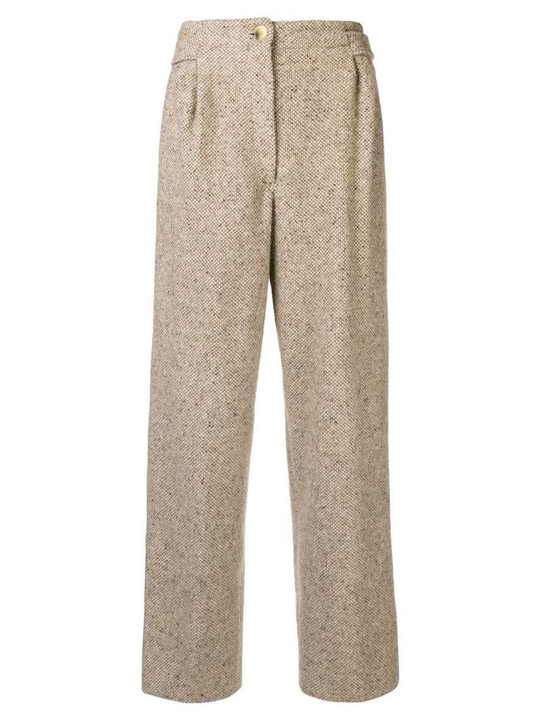 Gianfranco Ferré Pre-Owned high rise straight trousers - NEUTRALS
