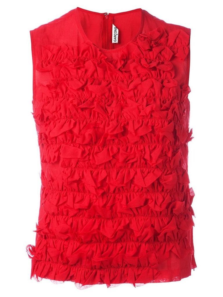 Comme Des Garçons Pre-Owned ruffle detailed top - Red