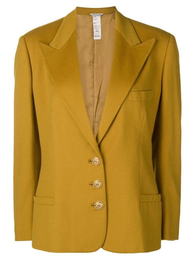 Versace Pre-Owned 1980's peaked lapels blazer - Yellow