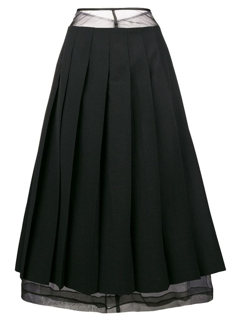 Comme Des Garçons Pre-Owned layered pleated skirt - Black