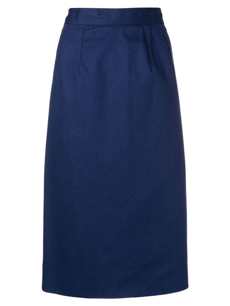 Céline Pre-Owned straight midi skirt - Blue