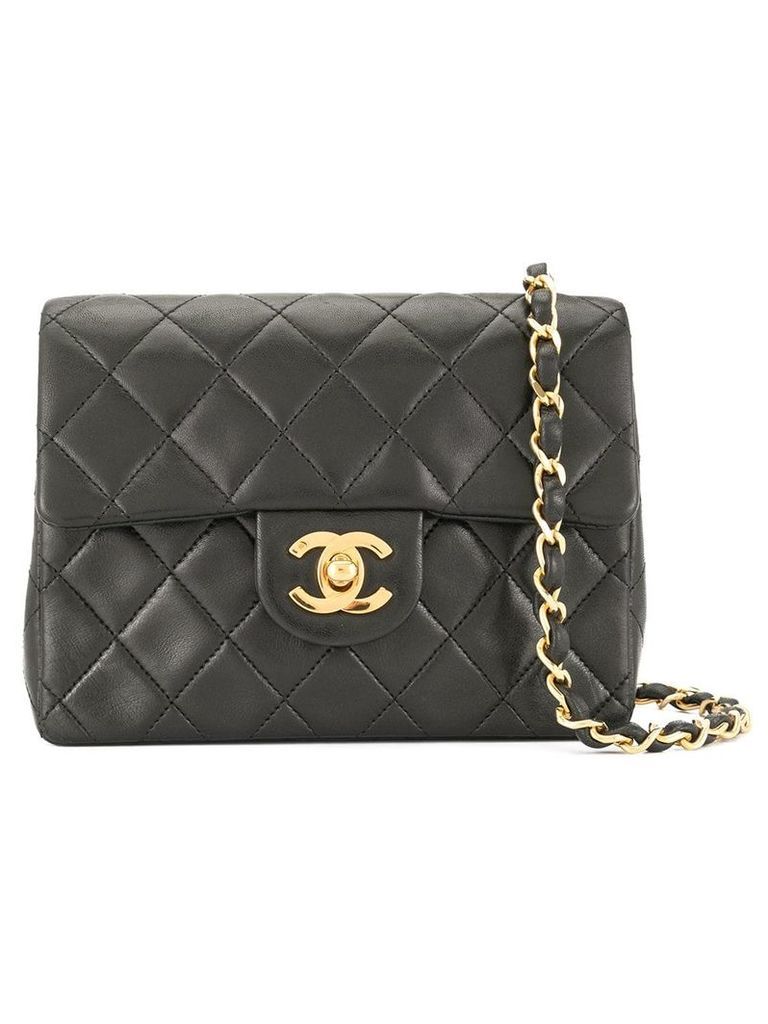 Chanel Pre-Owned CC logos single chain shoulder bag - Black