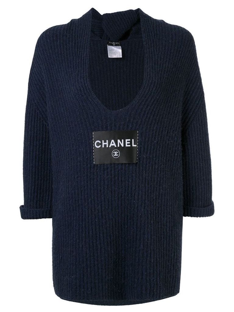 Chanel Pre-Owned cashmere knit top - Blue