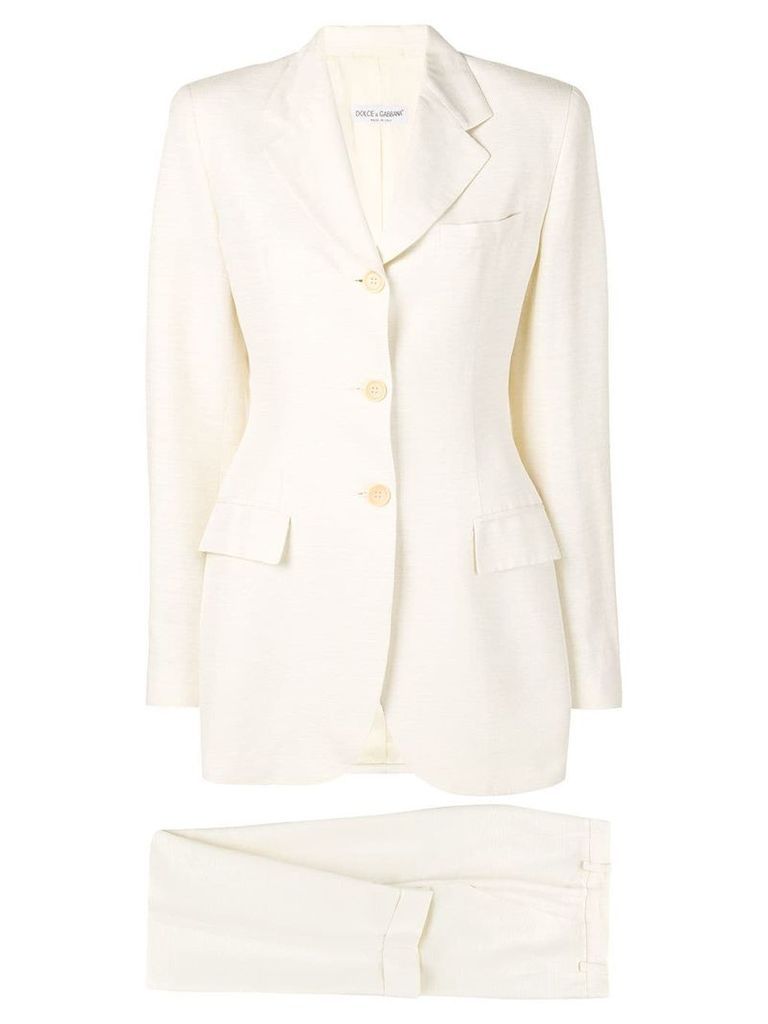 Dolce & Gabbana Pre-Owned 1990's slim two-piece suit - White