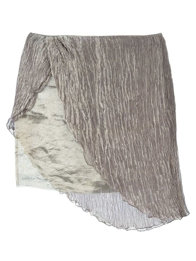 Romeo Gigli Pre-Owned asymmetric mini skirt - Grey