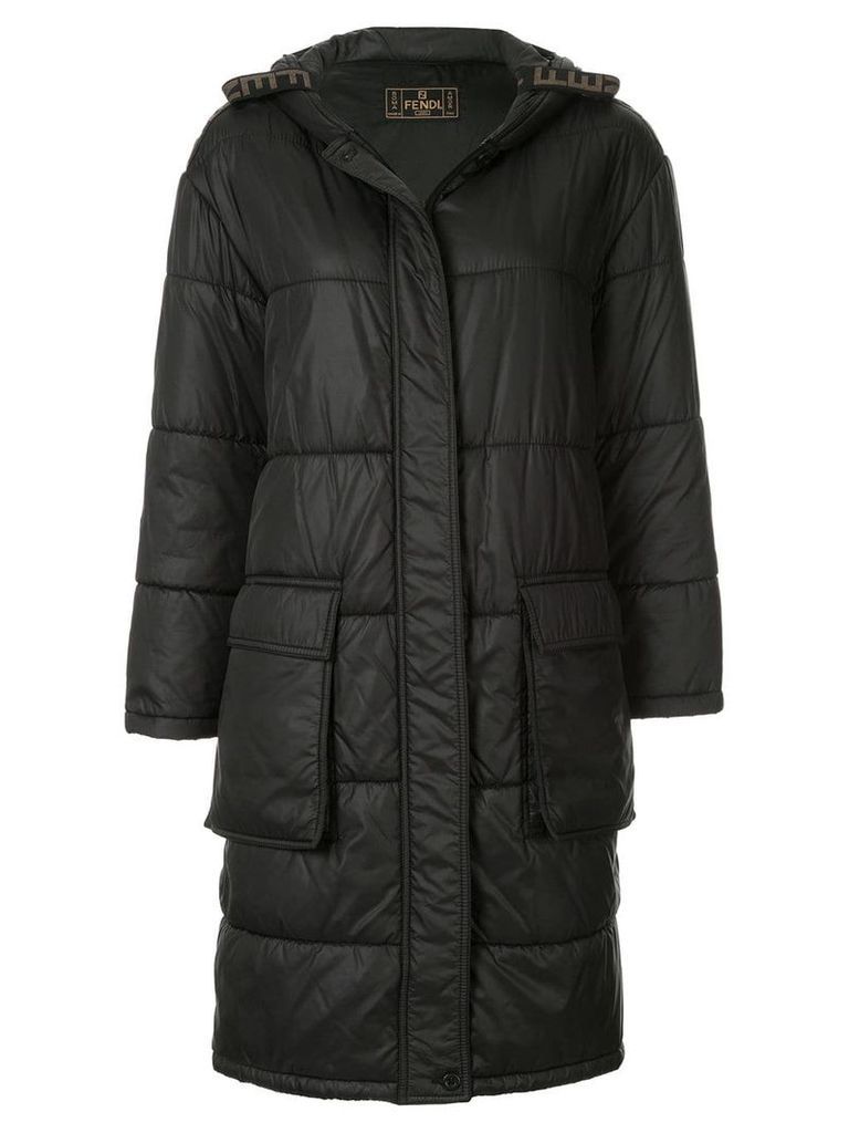 Fendi Pre-Owned long sleeve coat jacket - Black