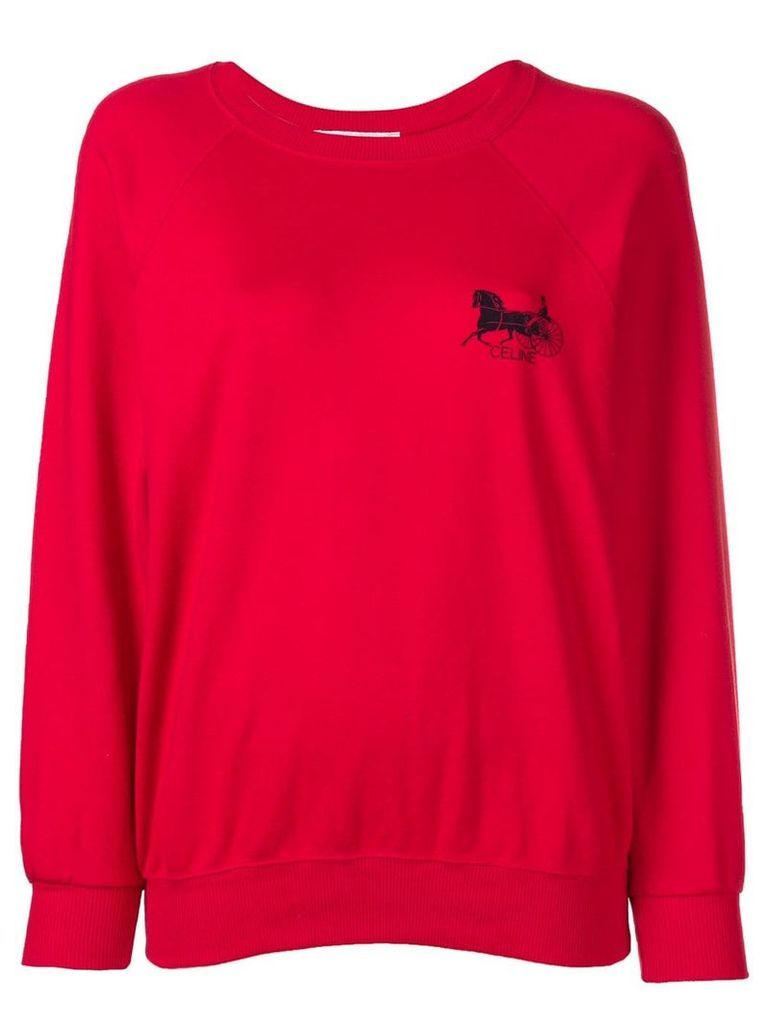 Céline Pre-Owned logo jumper - Red