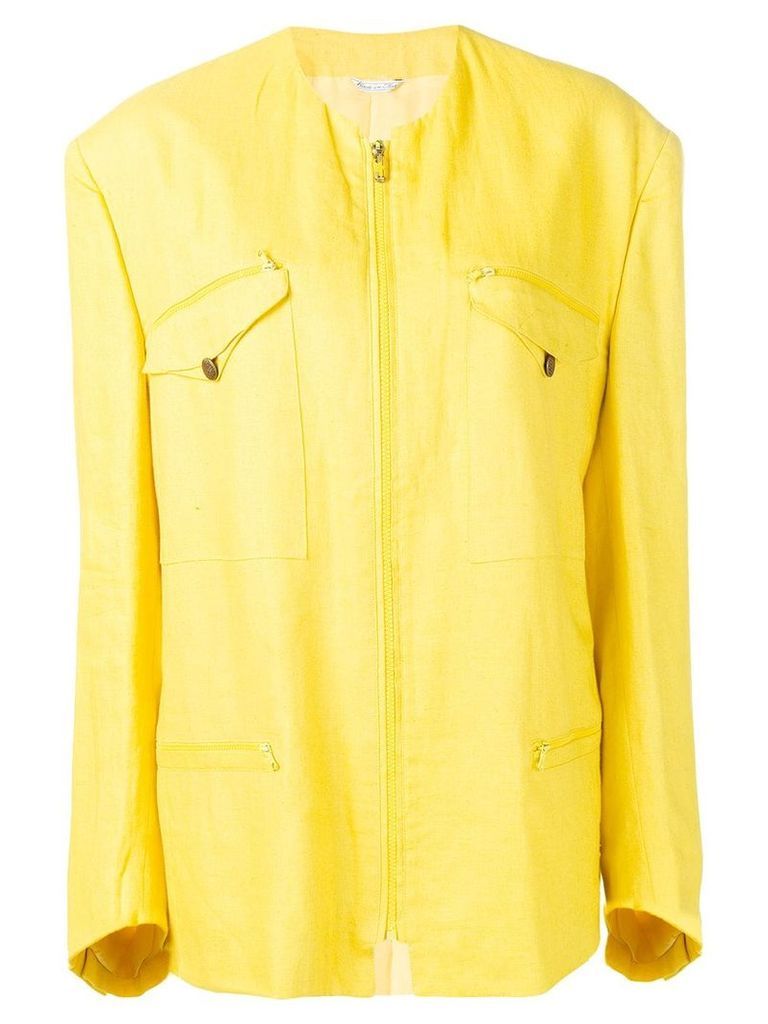 Versace Pre-Owned 1980'S zip-front jacket - Yellow