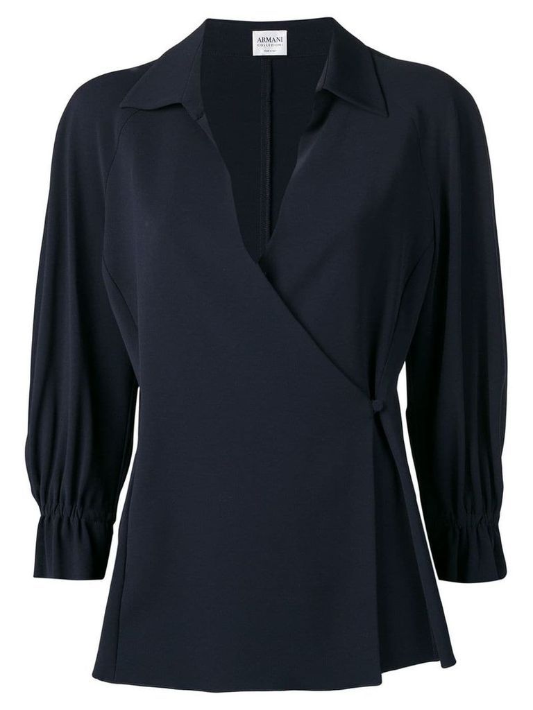 Giorgio Armani Pre-Owned 2000's envelope blouse - Black