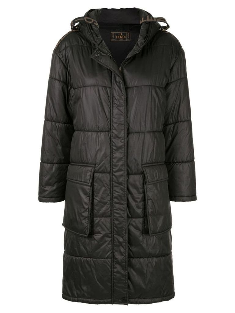 Fendi Pre-Owned long padded coat - Black