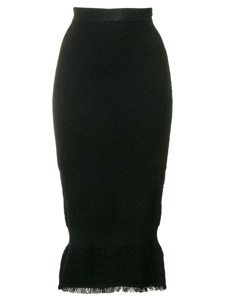 Christian Dior Pre-Owned knitted midi skirt - Black