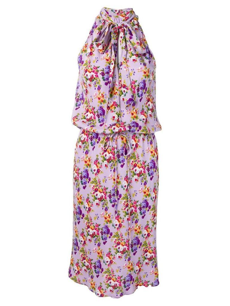 Moschino Pre-Owned floral halter dress - PURPLE