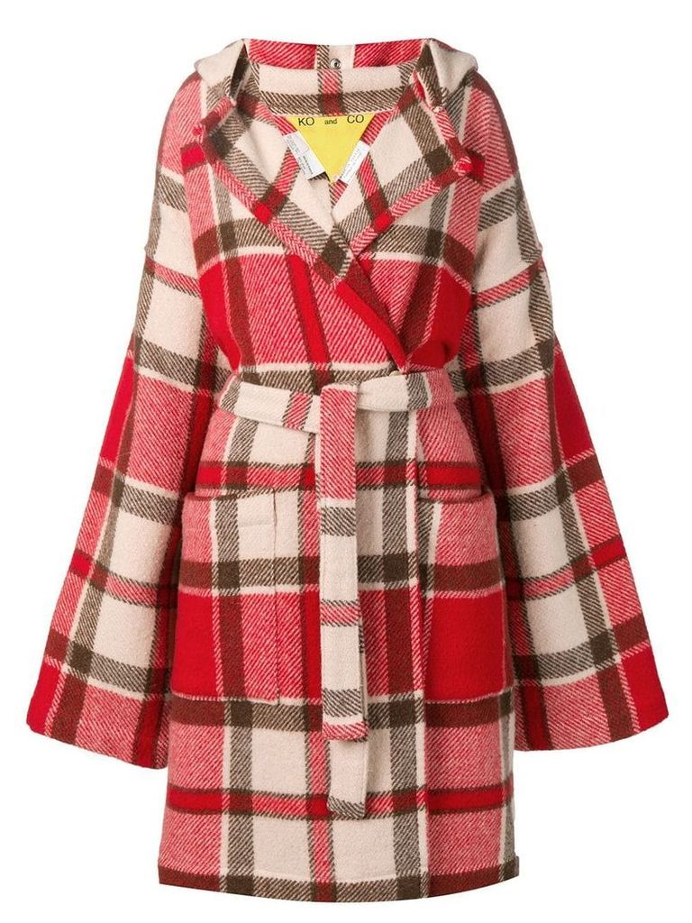 JC de Castelbajac Pre-Owned KO and CO checkered coat
