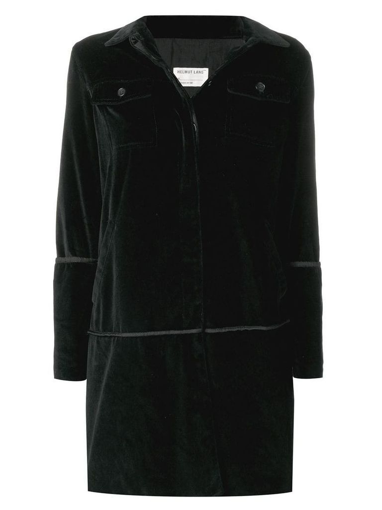 Helmut Lang Pre-Owned velvet coat - Black