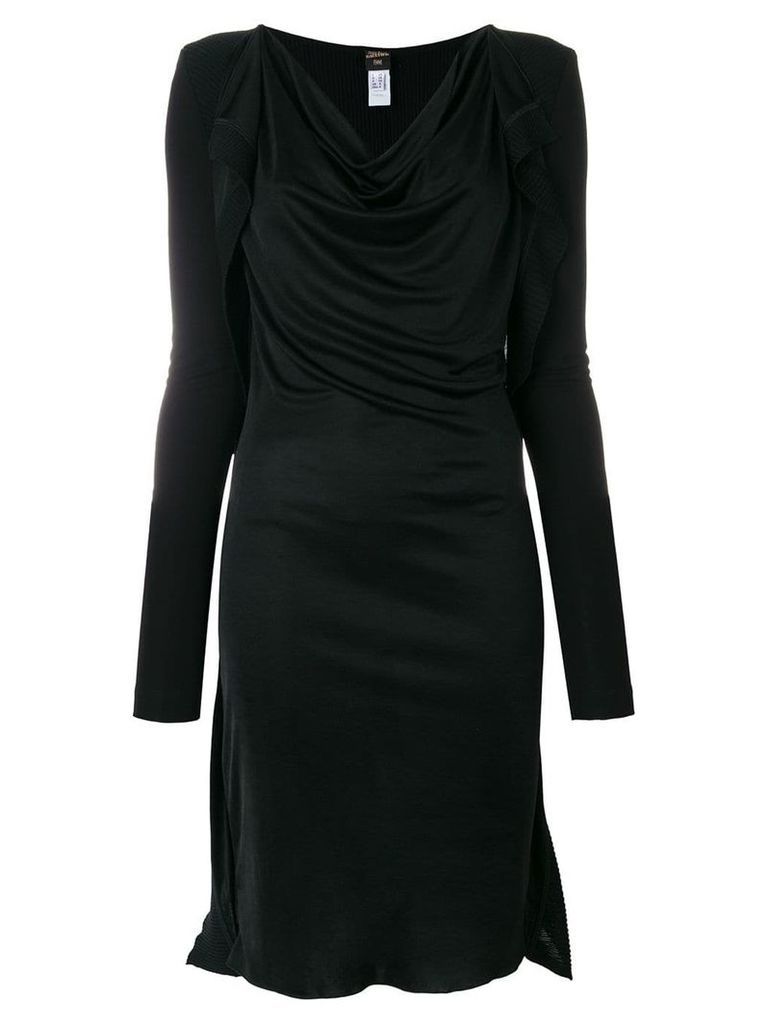 Jean Paul Gaultier Pre-Owned draped midi dress - Black
