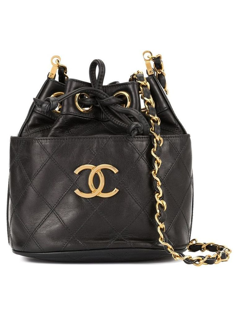 Chanel Pre-Owned 1986-1988 Cosmos Line drawstring shoulder bag - Black