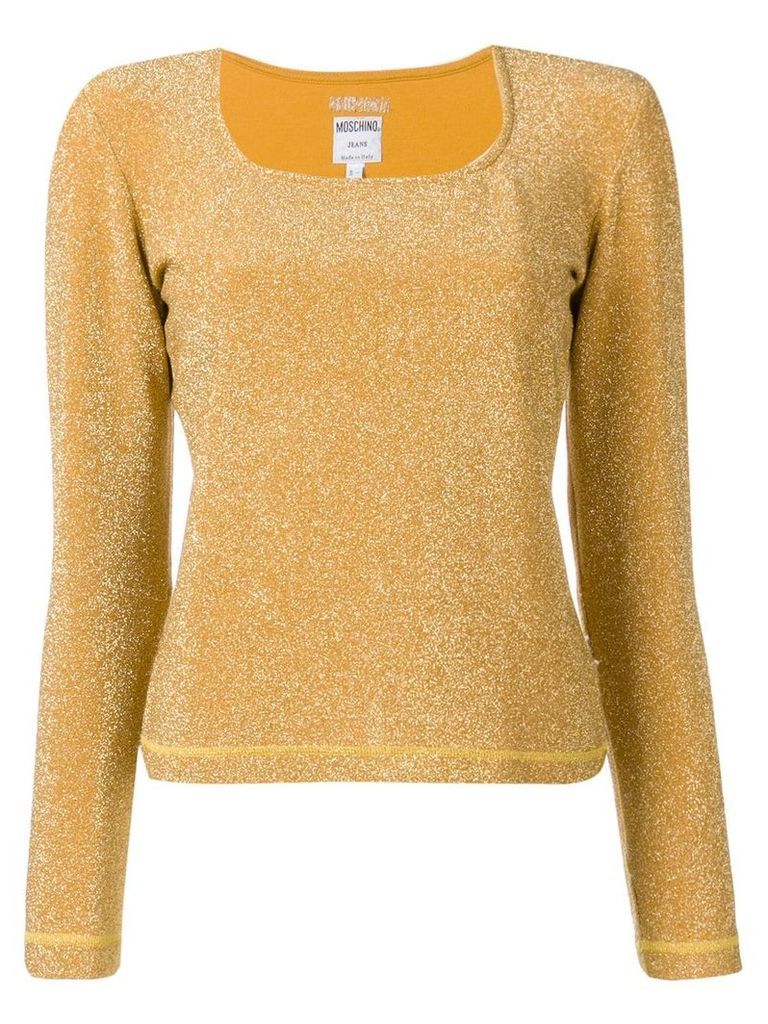 Moschino Pre-Owned 2000's square neck top - Yellow