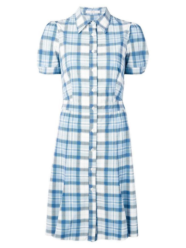 Prada Pre-Owned 2000's checked flared dress - Blue