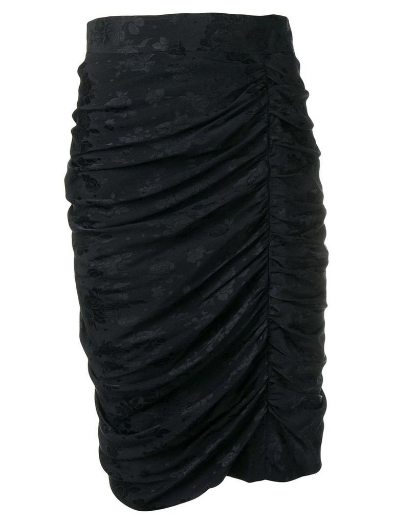 Emanuel Ungaro Pre-Owned 1980's ruched detail skirt - Black