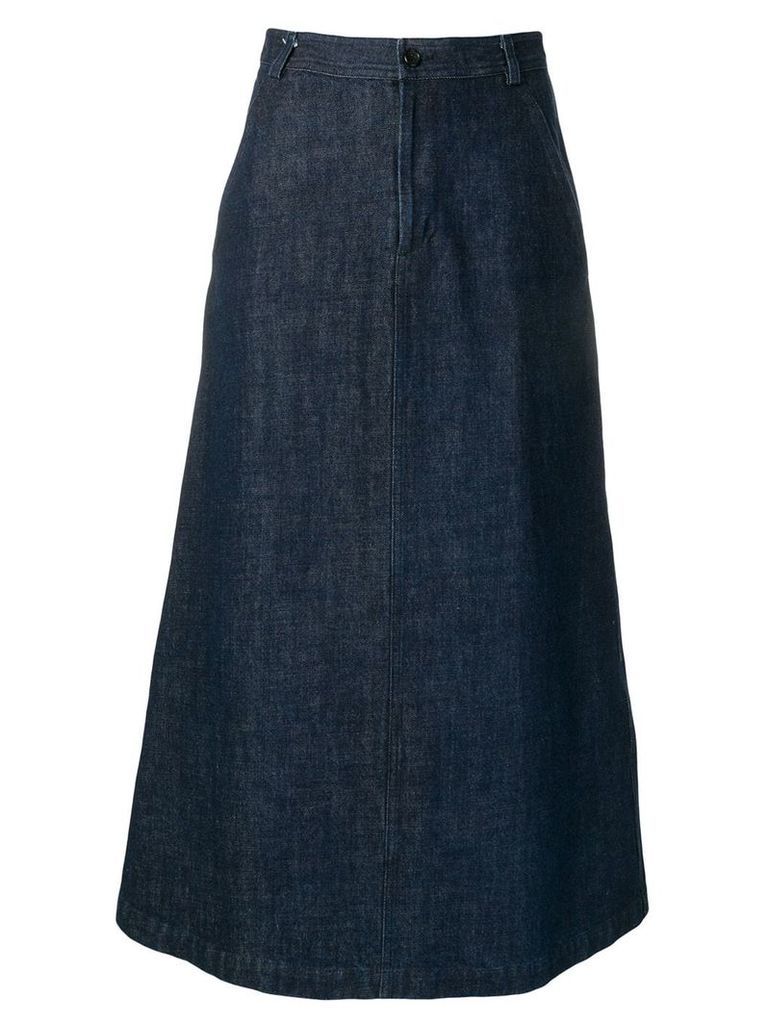 Comme Des Garçons Pre-Owned 1990's long denim skirt - Blue