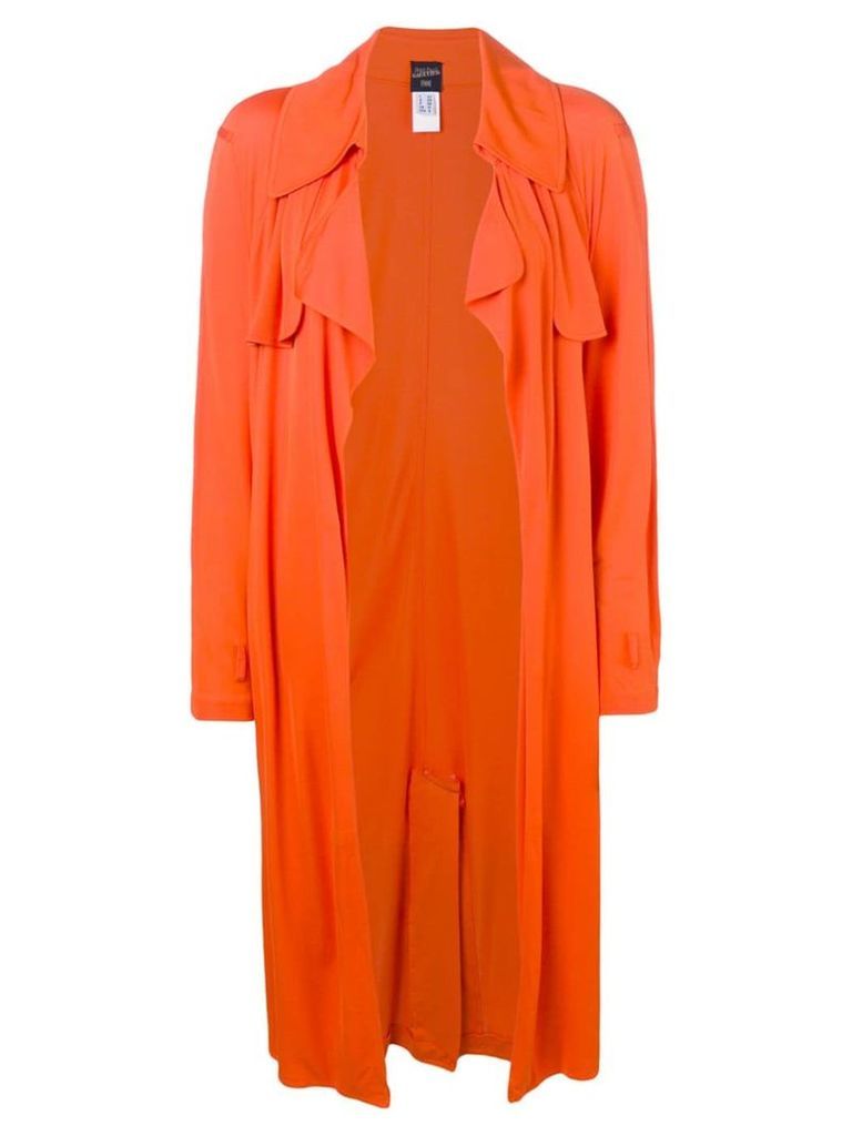 Jean Paul Gaultier Pre-Owned 1990's draped midi coat - Orange