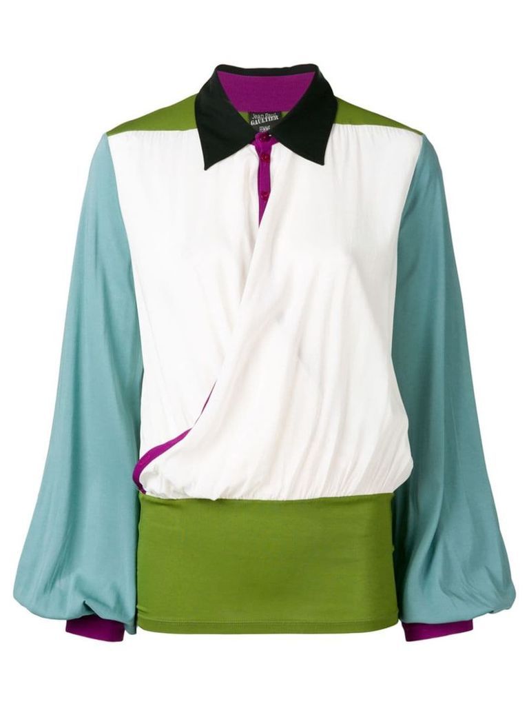 Jean Paul Gaultier Pre-Owned 1990's block colour blouse - White