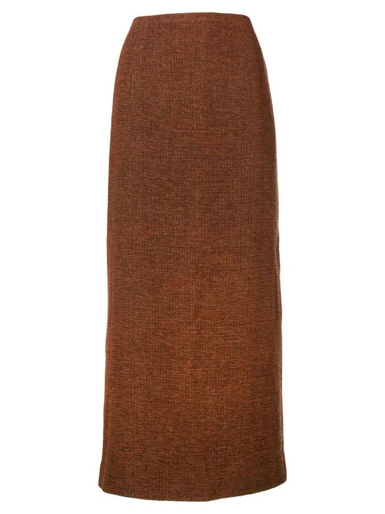 Chanel Pre-Owned 1998's straight midi skirt - Brown