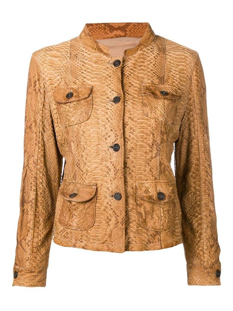 Prada Pre-Owned 2000's slim skin jacket - Brown