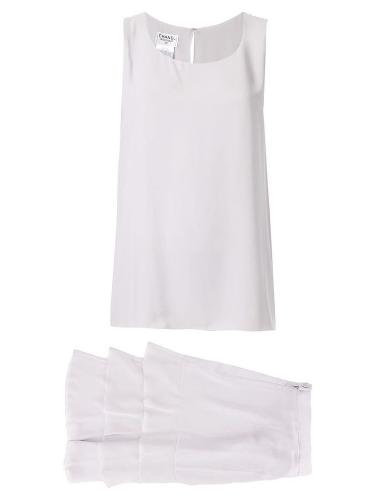 Chanel Pre-Owned CC Setup Sleeveless Tops Skirt - Grey