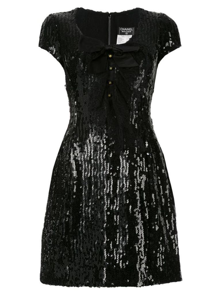 Chanel Pre-Owned Short Sleeve One Piece Dress - Black