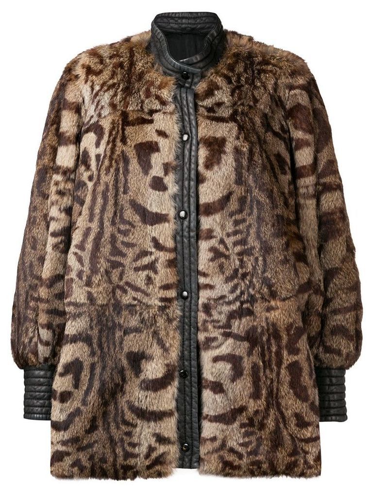 A.N.G.E.L.O. Vintage Cult leopard print fur coat - Brown