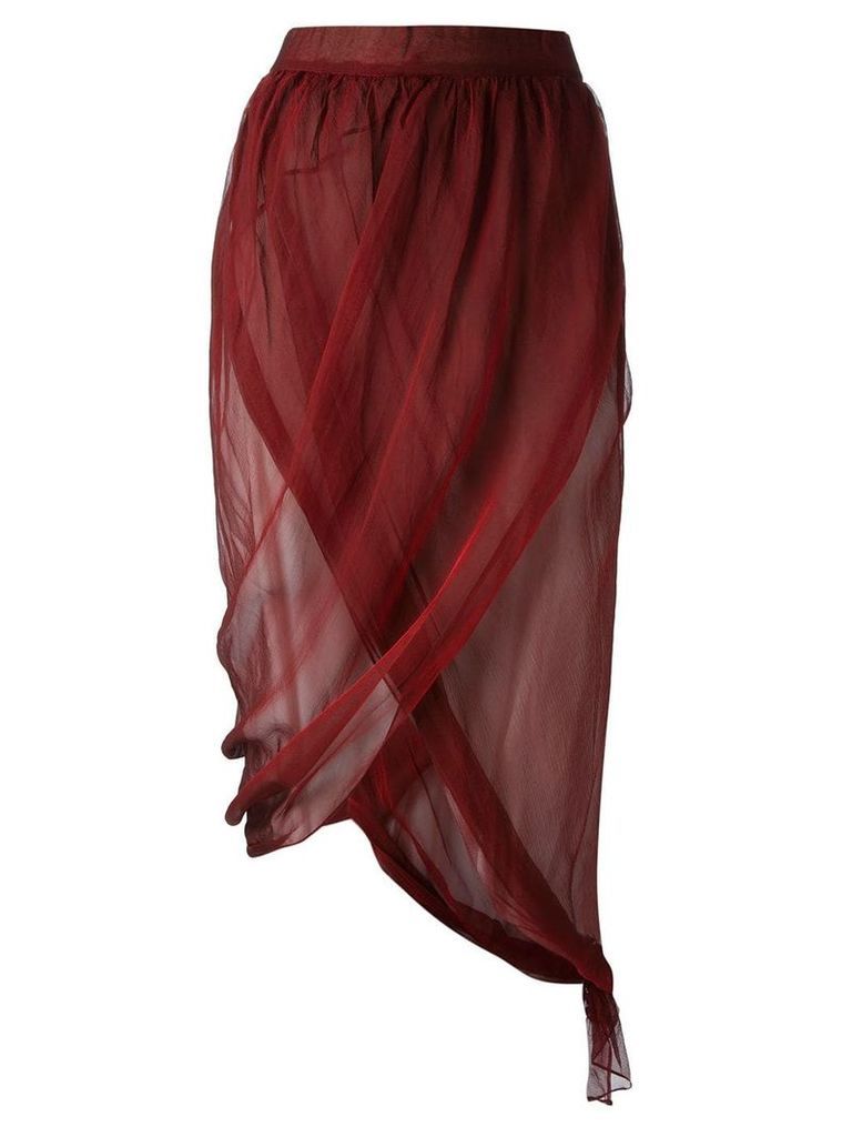Romeo Gigli Pre-Owned draped wrap skirt - Red