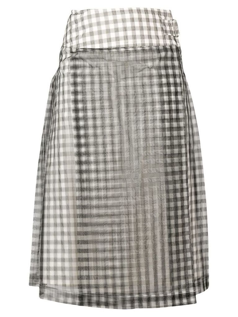Comme Des Garçons Pre-Owned gingham A-line skirt - Black