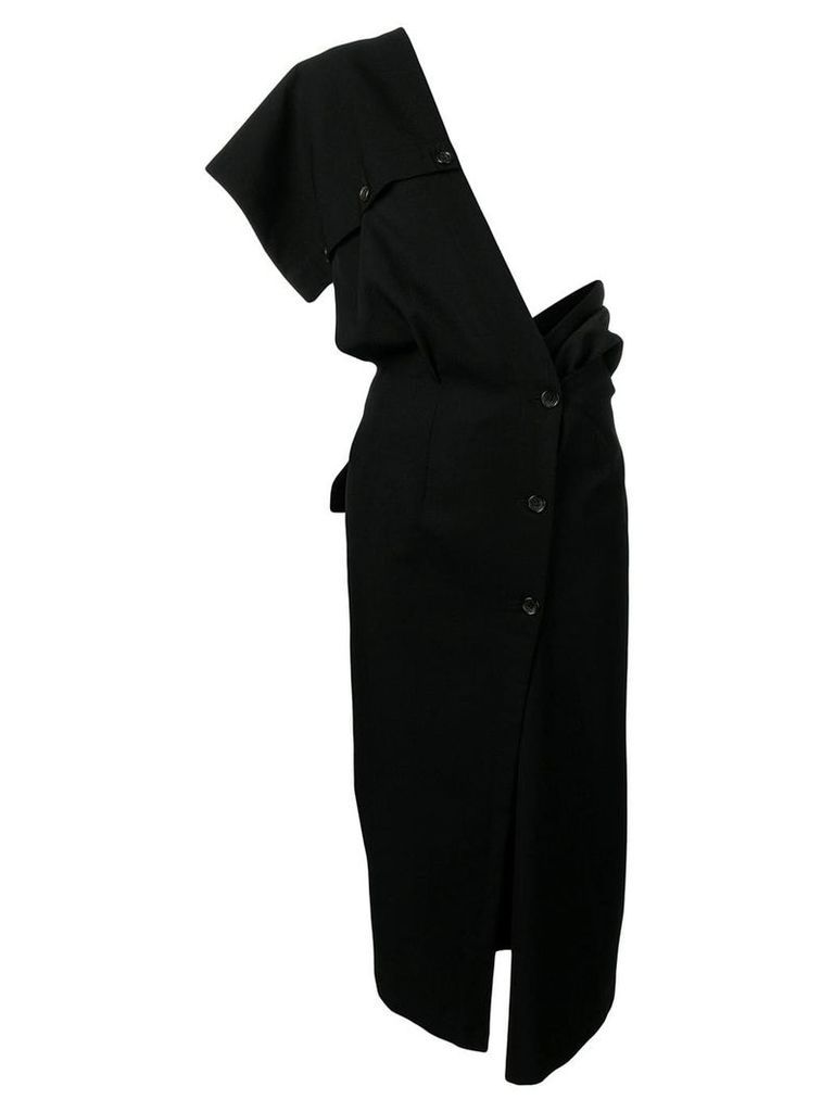 Comme Des Garçons Pre-Owned 1991's single shoulder dress - Black