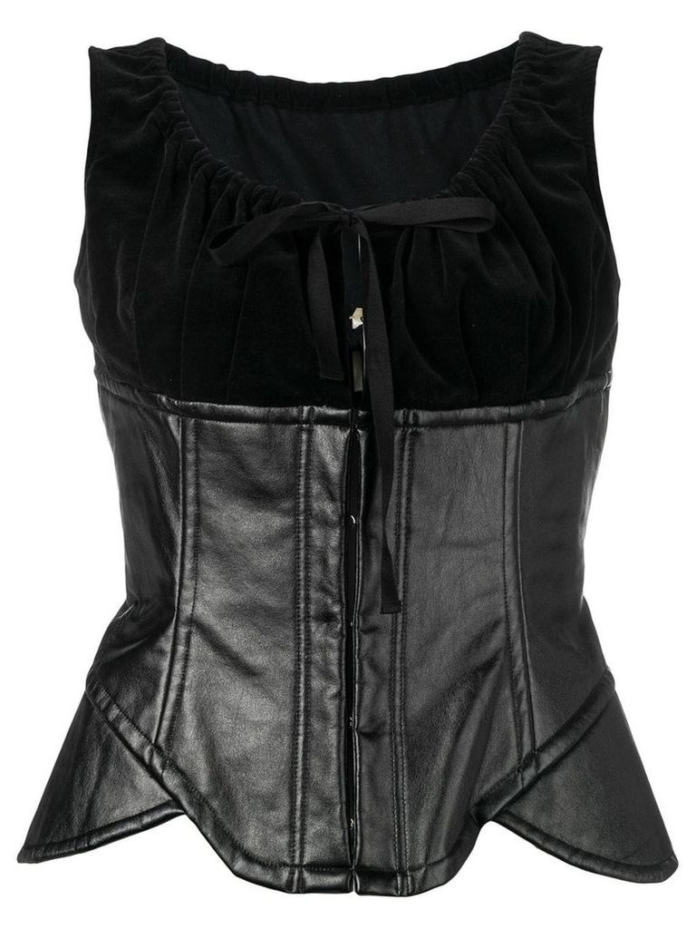 Comme Des Garçons Pre-Owned 2001's artificial leather bustier - Black