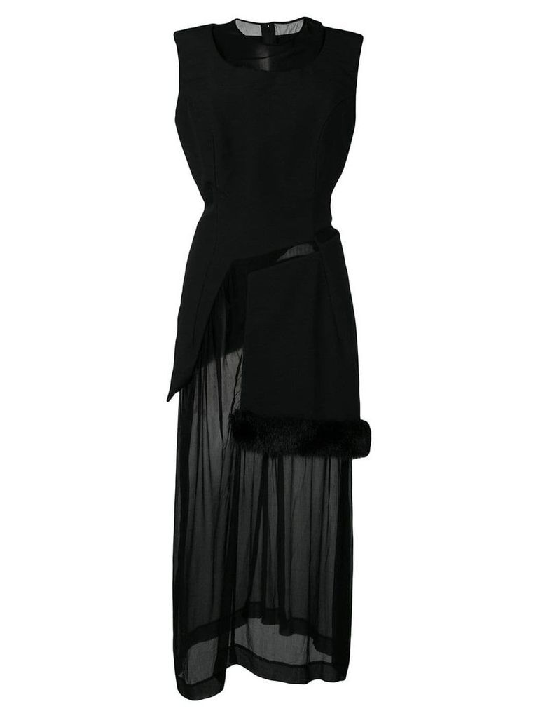 Comme Des Garçons Pre-Owned 1997's layered sheer dress - Black