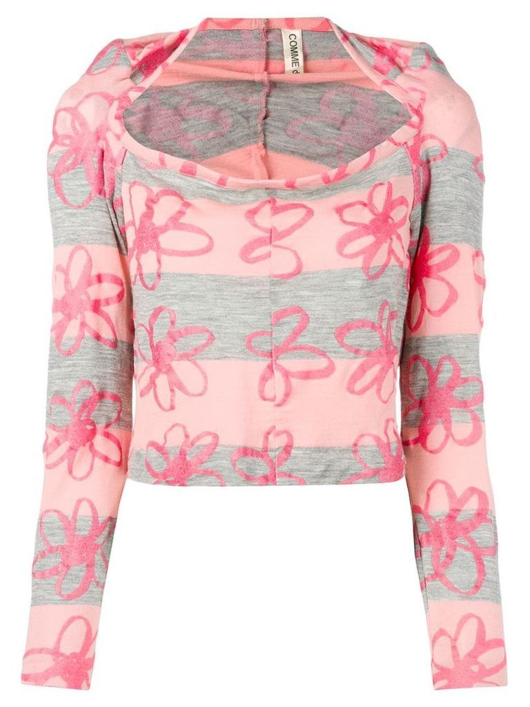 Comme Des Garçons Pre-Owned 1996's floral blouse - PINK