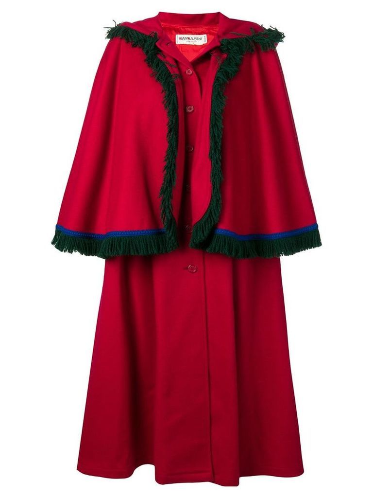 Yves Saint Laurent Pre-Owned 1980's cape coat - Red