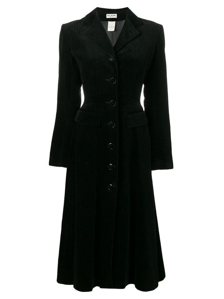 Alaïa Pre-Owned velvet coat - Black