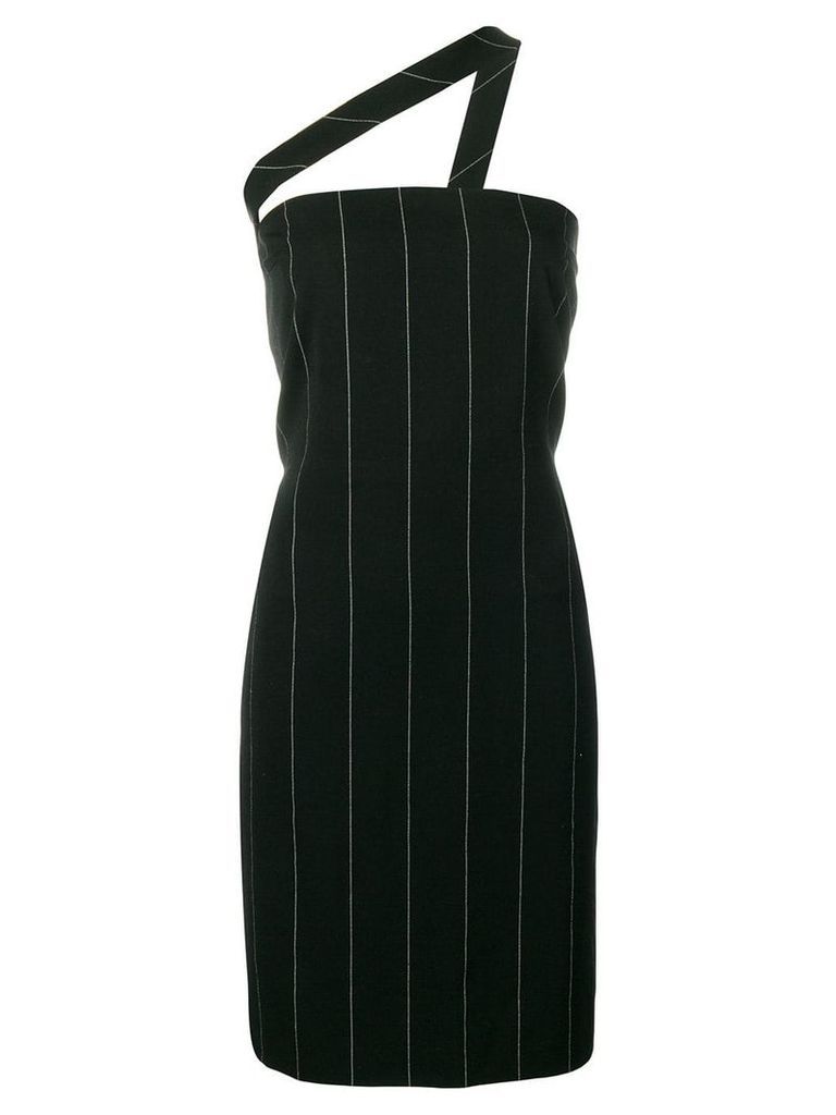 Versace Pre-Owned pinstriped mini dress - Black