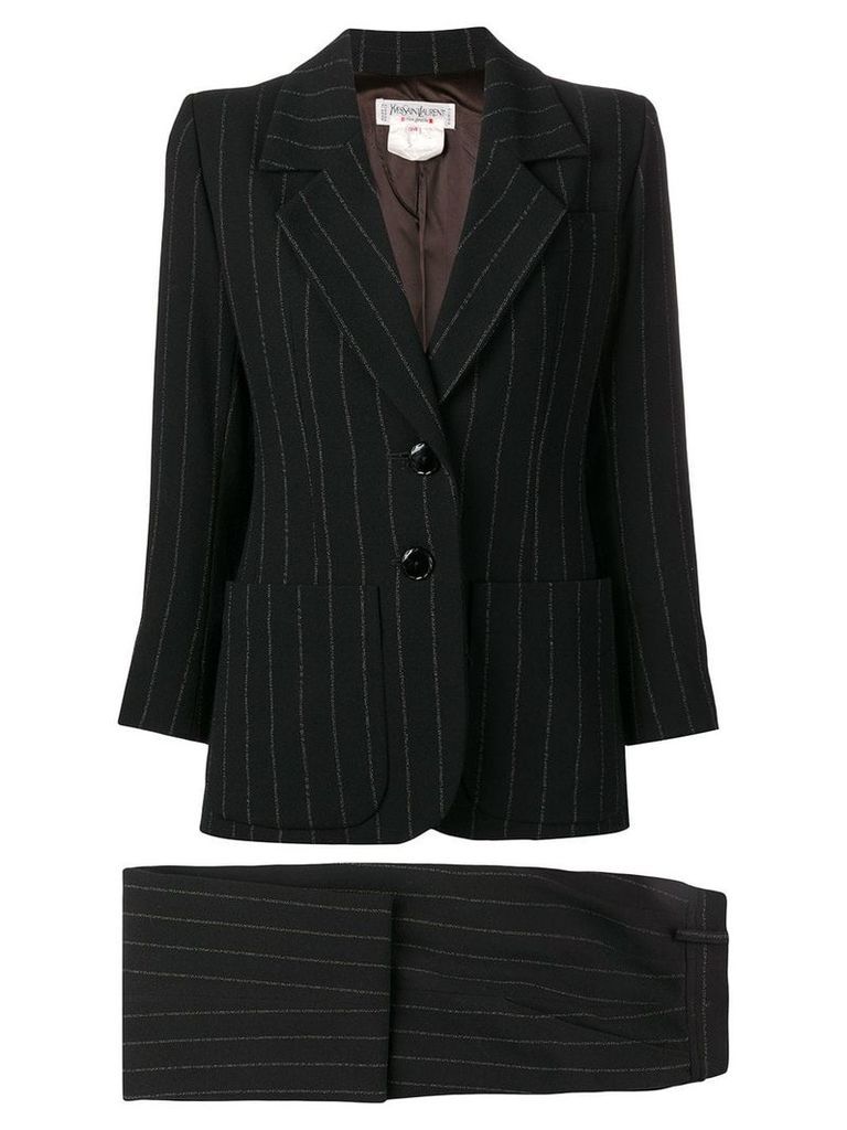 Yves Saint Laurent Pre-Owned pinstriped skirt suit - Black