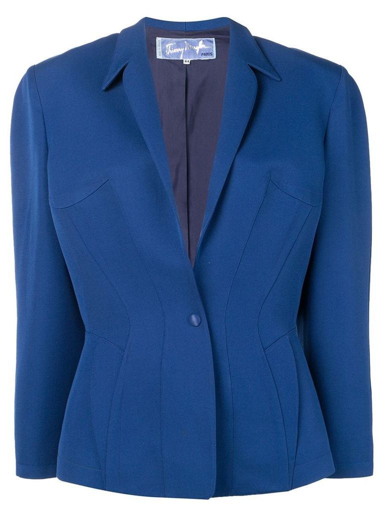 Thierry Mugler Pre-Owned boxy blazer - Blue